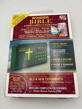 Wonder Bible RVR60 Spanish Reina Valera 1960 Rechargeable Audio Bible NEW Sealed